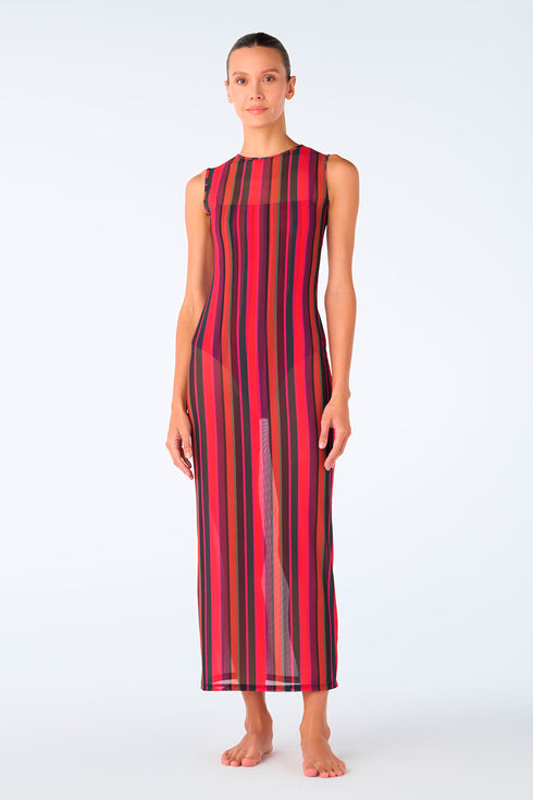 Retro Cherry Maya Long Dress